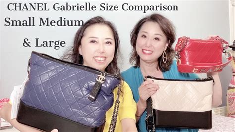 chanel bags sizes|chanel gabrielle bag size comparison.